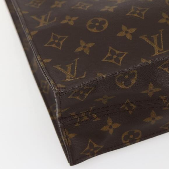 LOUIS VUITTON Monogram Sac Plat Hand Bag M51140 LV Auth...